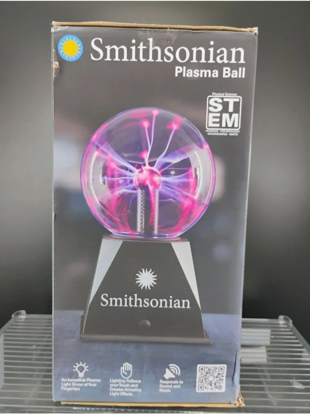 Smithsonian Plasma Ball Interactive STEM Science Gadget Boxed